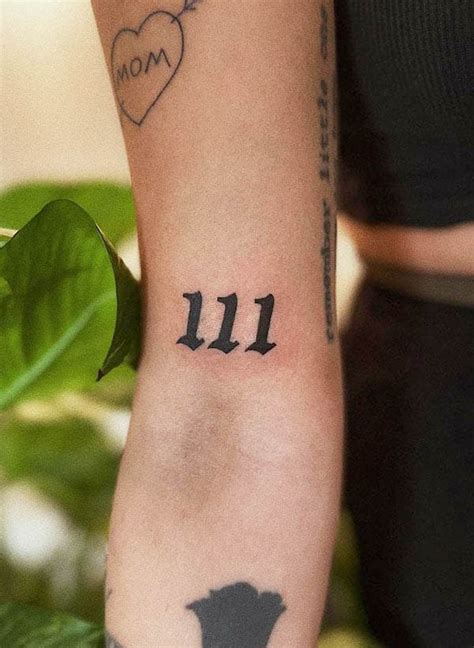 111 angel number tattoo|57 Spiritual Angel Number Tattoos with Meaning